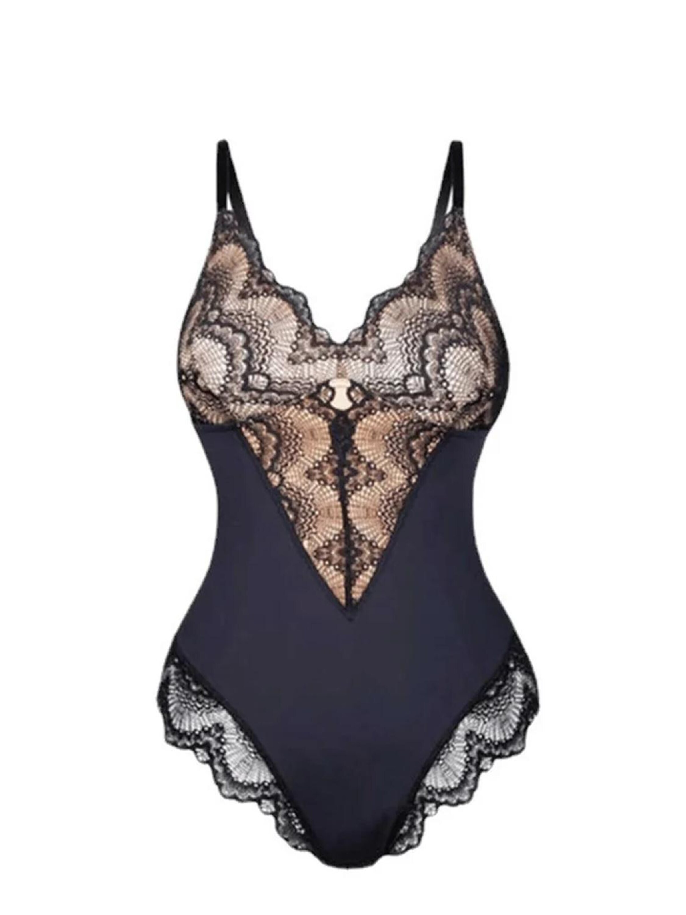 Shapetape Shapingbody 'Kanten body - juliette' in Zwart