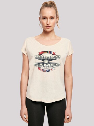 F4NT4STIC Shirt 'Retro Gaming World Games' in Beige: voorkant