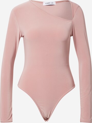 Femme Luxe Koszula body 'BETHAN' w kolorze różowy: przód