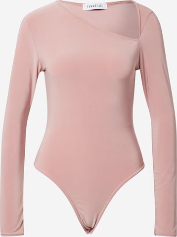Femme Luxe Shirt Bodysuit 'BETHAN' in Pink: front