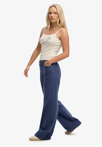 Wide Leg Jean Superdry & Co en bleu