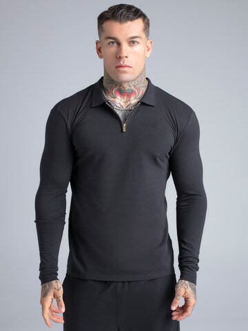 SikSilk Shirt in Zwart: voorkant