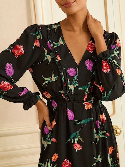 love & roses Dress in 40 in Grass green / Rose / Black, Item view