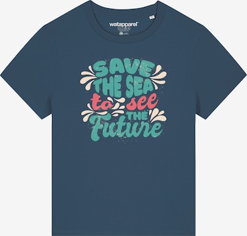 Watapparel Shirt 'Save the sea' in Blau: Vorderseite