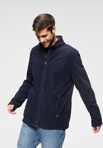 POLARINO Athletic Fleece Jacket in Blue: front