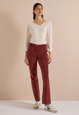 CECIL Slim fit Pants in Red: front