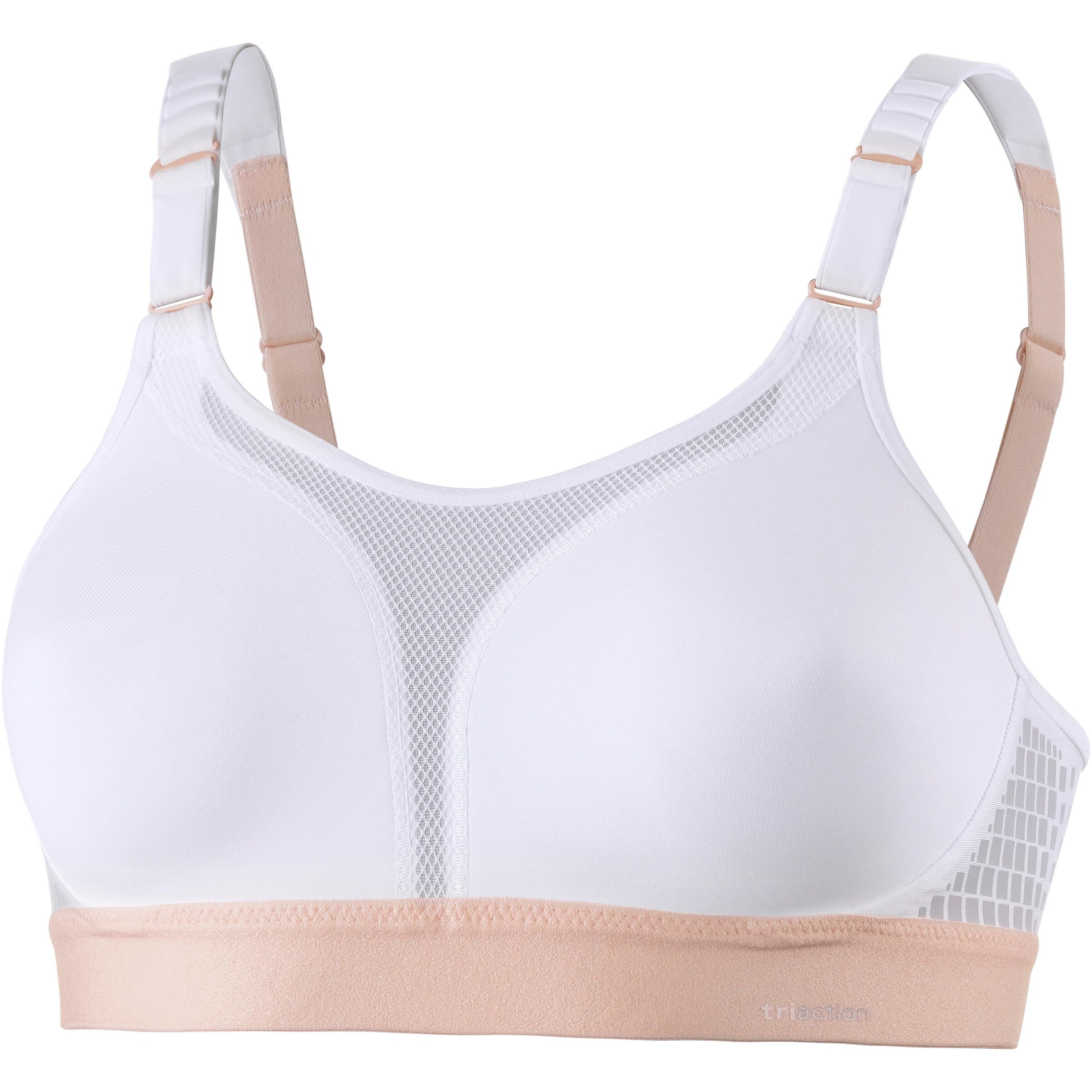 Triumph Triaction Bralette Sports Bra in White: front