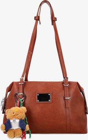 Sac bandoulière MYMO en marron : devant