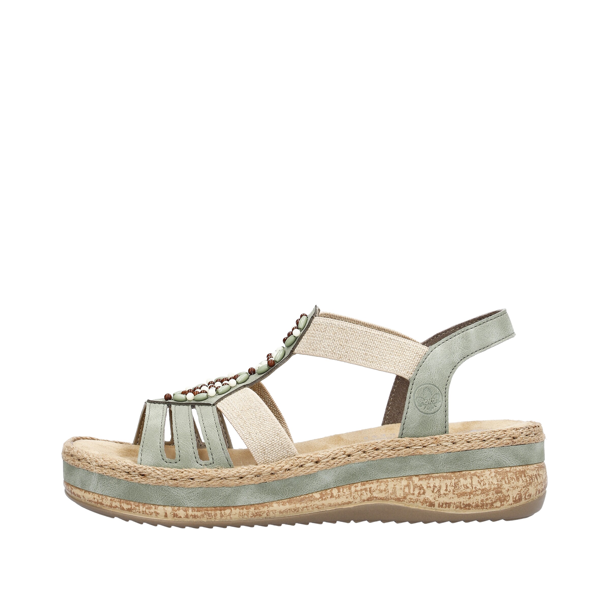 Sandales 'V0920' Rieker en vert