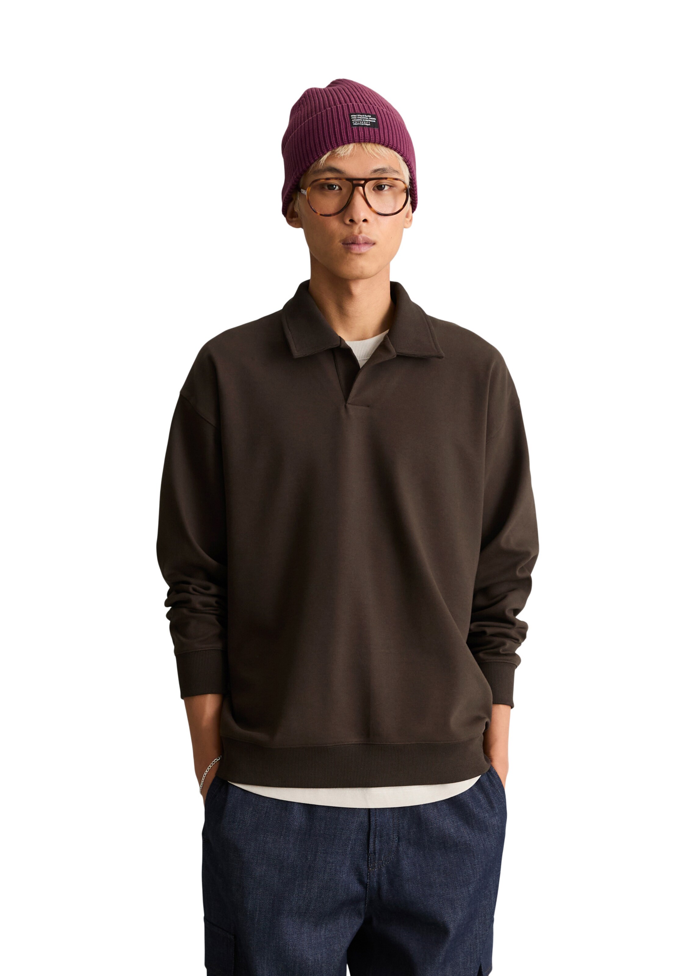 T-Shirt Marc O'Polo DENIM en marron : devant