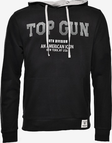 TOP GUN Sweatshirt in Schwarz: front