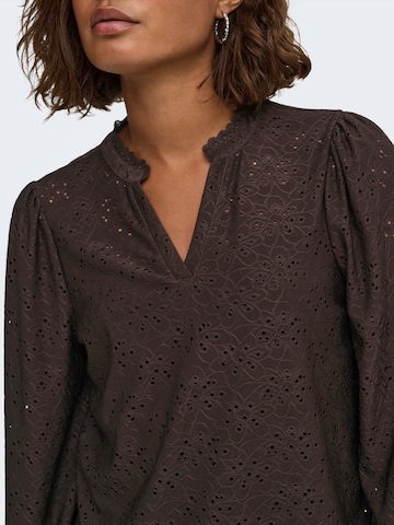 ONLY Bluza 'ONLSMILLA' | rjava barva: sprednja stran