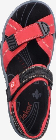 Rieker Hiking Sandals in Red