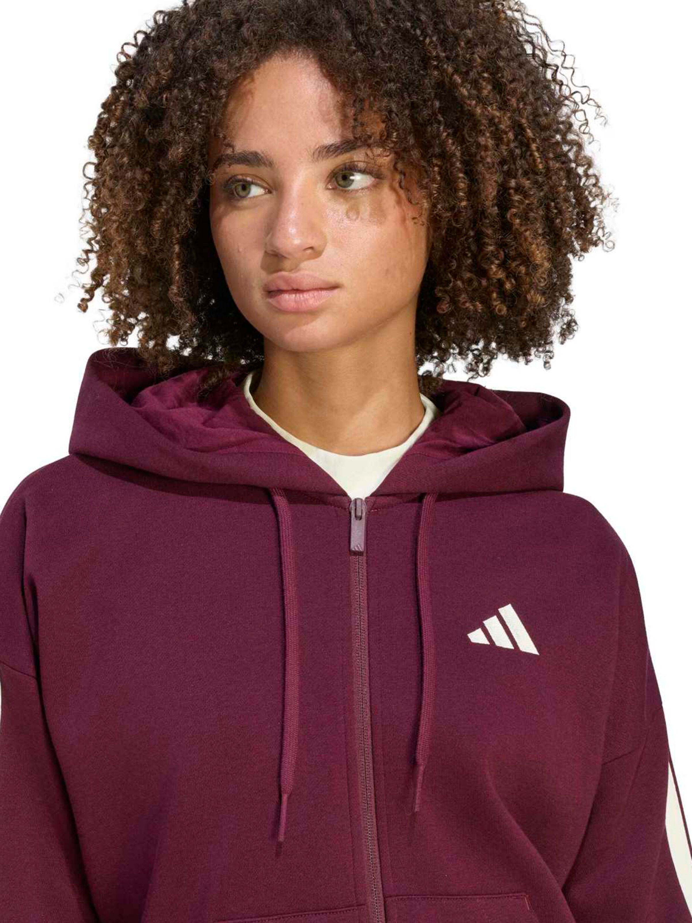 Bluză cu fermoar sport 'Essentials' de la ADIDAS SPORTSWEAR pe roșu