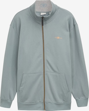 TOM TAILOR Men + Sweatjacke in Grün: Vorderseite