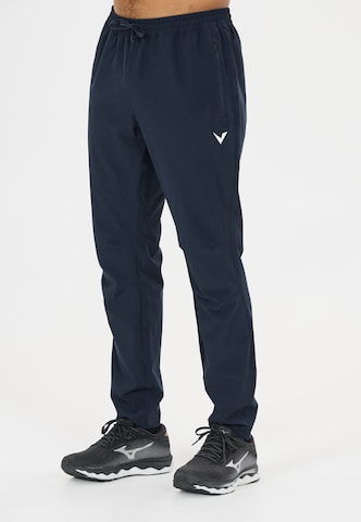 Virtus Tapered Sportbroek 'Benan V2' in Blauw: voorkant
