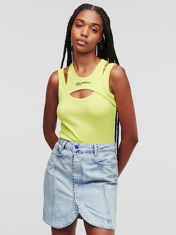 KARL LAGERFELD JEANS Top in Yellow: front