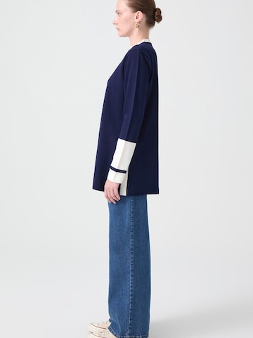 Tunica 'Split Detailed Knit Tunic' di Touché Privé in blu