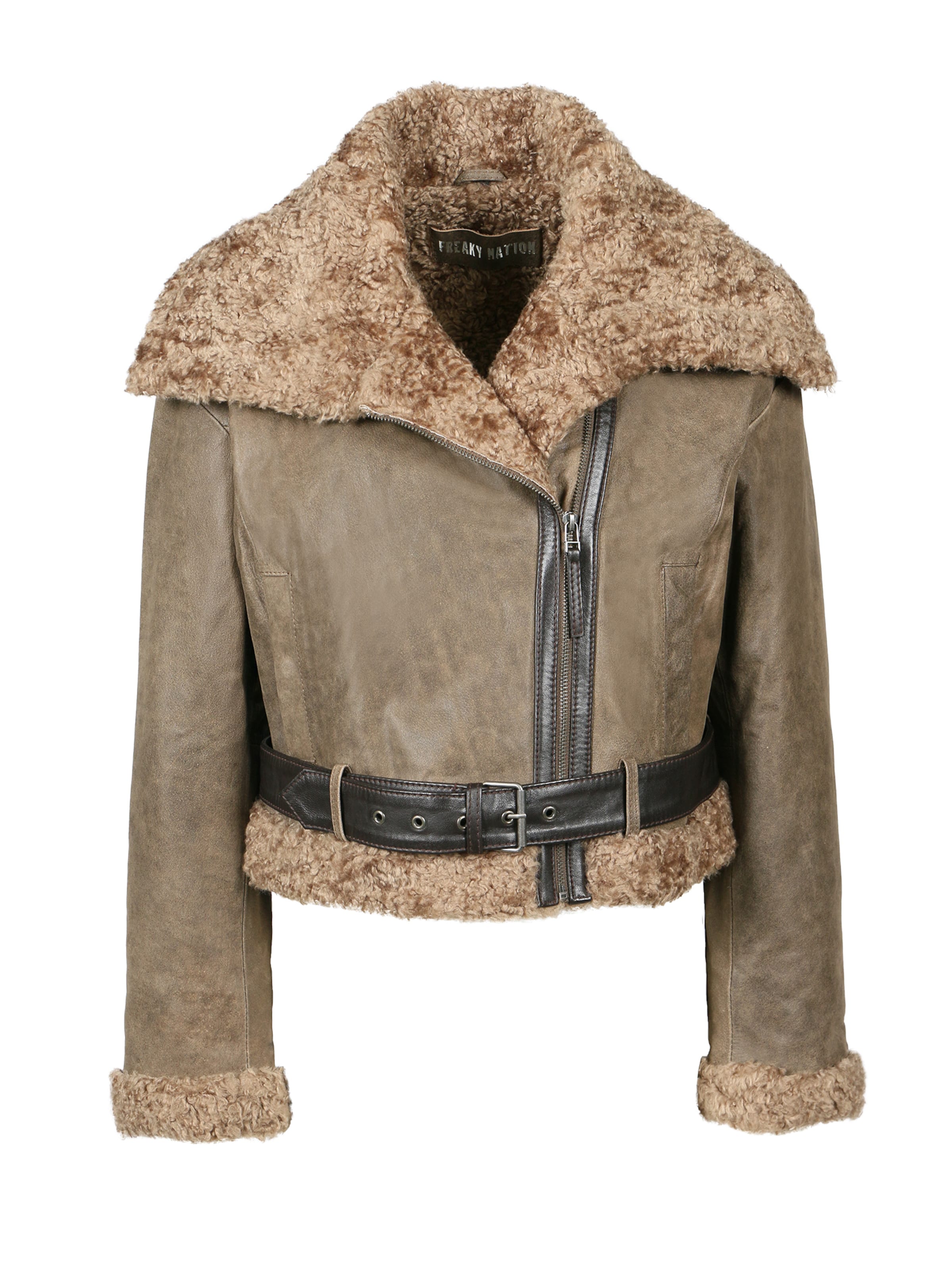 Geacă de iarnă de la FREAKY NATION pe gri: față