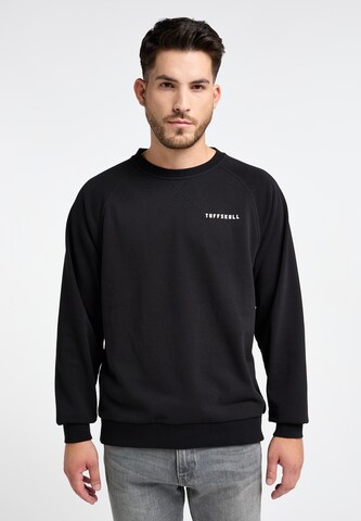 Sweat-shirt TUFFSKULL en noir : devant