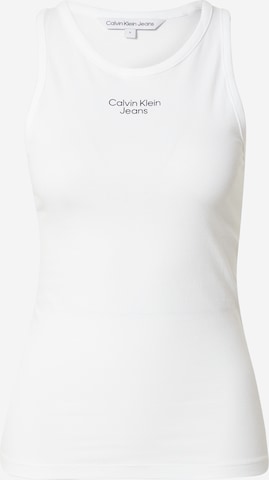 Calvin Klein Jeans - Top en blanco: frente