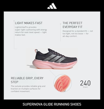 ADIDAS PERFORMANCE - Sapatilha de corrida 'Supernova Glide' em preto