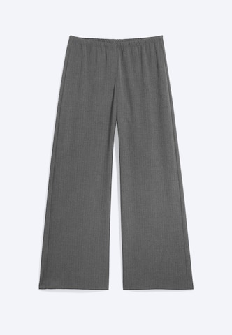 WEEKDAY Wide leg Broek 'Lune' in Grijs: voorkant