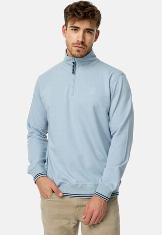 INDICODE JEANS Sweatshirt 'Nate' in Blauw: voorkant