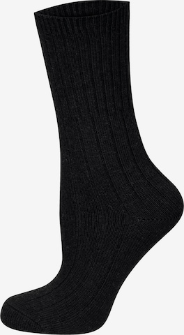 Nur Die Freizeitsocken ' Premium Wolle & Kaschmir ' in Schwarz: Vorderseite