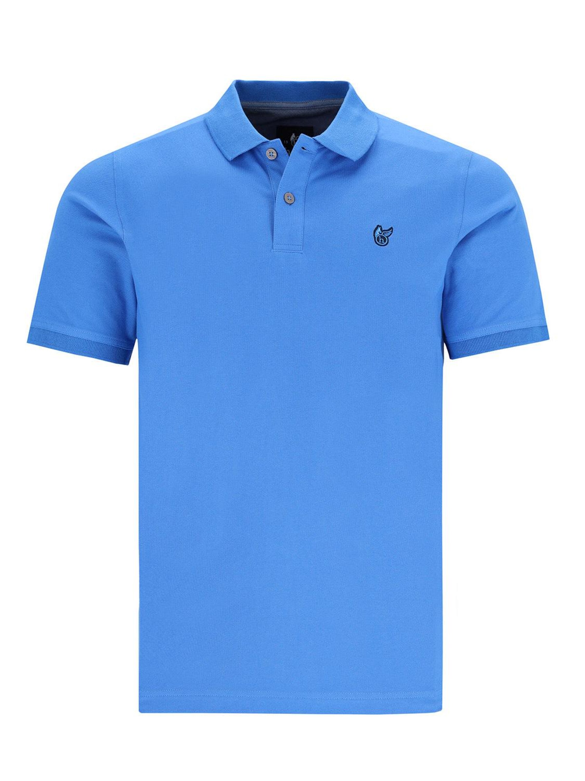 HAJO Shirt 'Basic Piqué-Poloshirt'‌‌‌‌‌‌‌‌ in Blau: Vorderseite