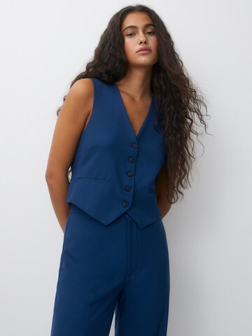 Pull&Bear Suit Vest in Blue: front