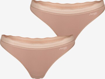 SLOGGI String ' Blue GO Blush ' in Beige: front