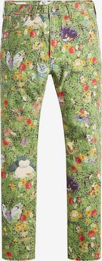 LEVI'S Jeans ' Pokemon' in de kleur Turquoise / Hemelsblauw / Groen / Grasgroen / Mauve / Braam / Sinaasappel / Rosé / Lichtrood, Productweergave