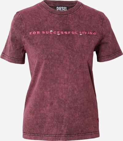 DIESEL T-Shirt in rosa / weinrot, Produktansicht