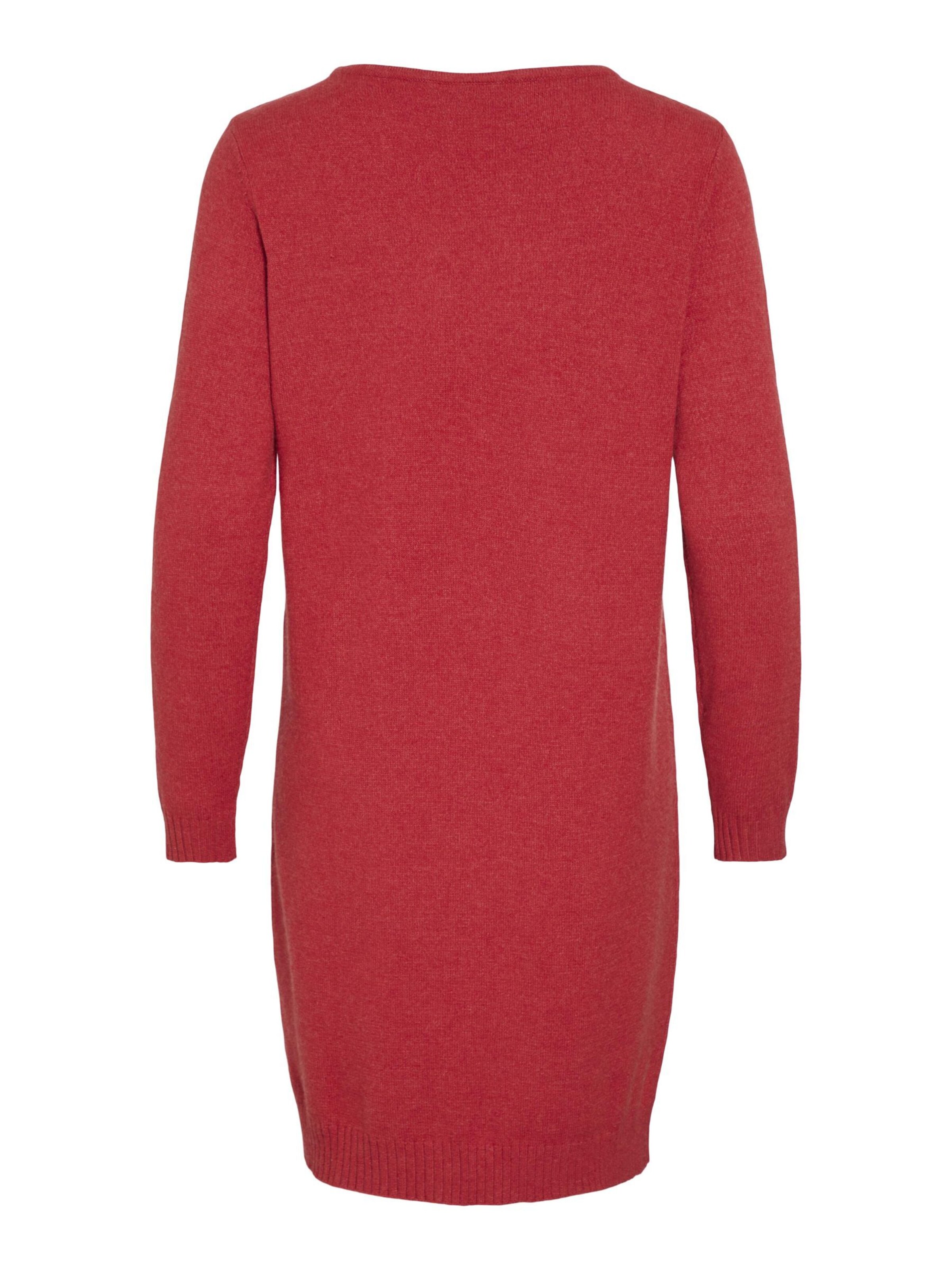 VILA Gebreide jurk in Rood