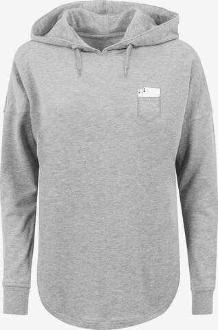 Sweat-shirt 'Pocket with Cards' F4NT4STIC en gris : devant