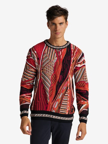 Pull-over Carlo Colucci en rouge : devant