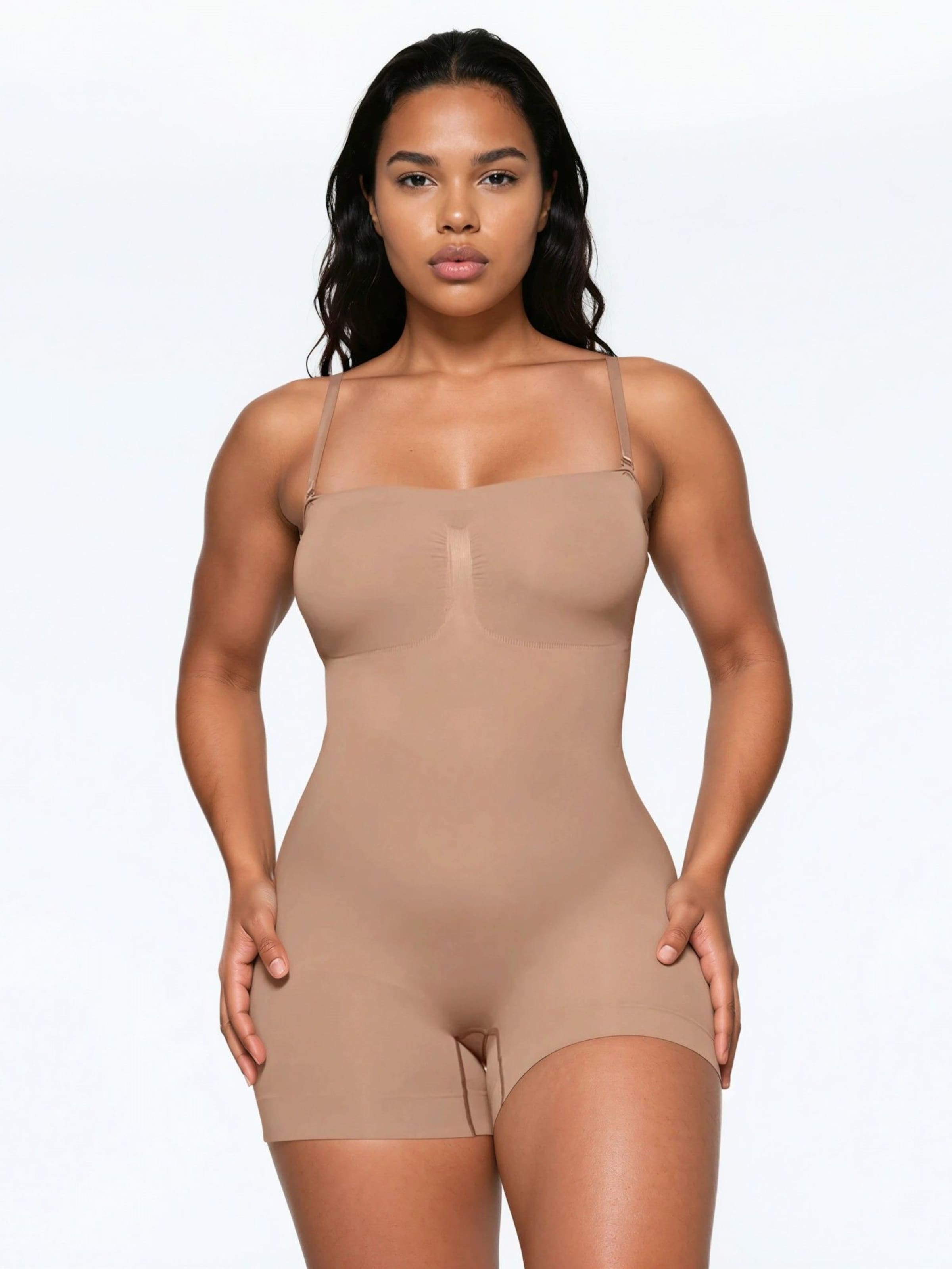 Hiccup - Body modelador em bege: frente