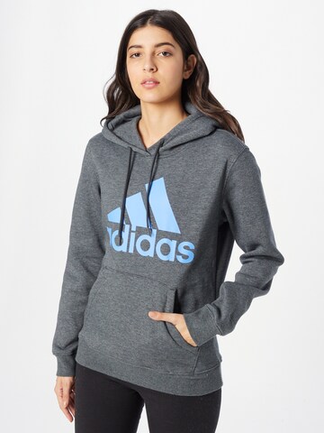 ADIDAS SPORTSWEAR Sport sweatshirt 'Essentials Big Logo  Fleece' i grå: framsida