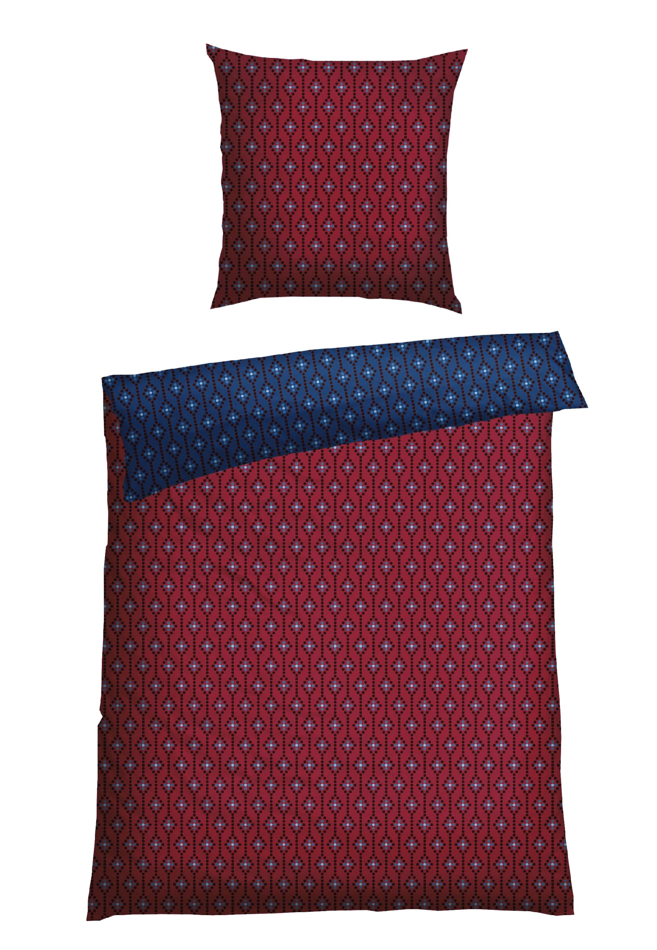 SCHIESSER Dekbedovertrek 'Nahla' in Rood: voorkant