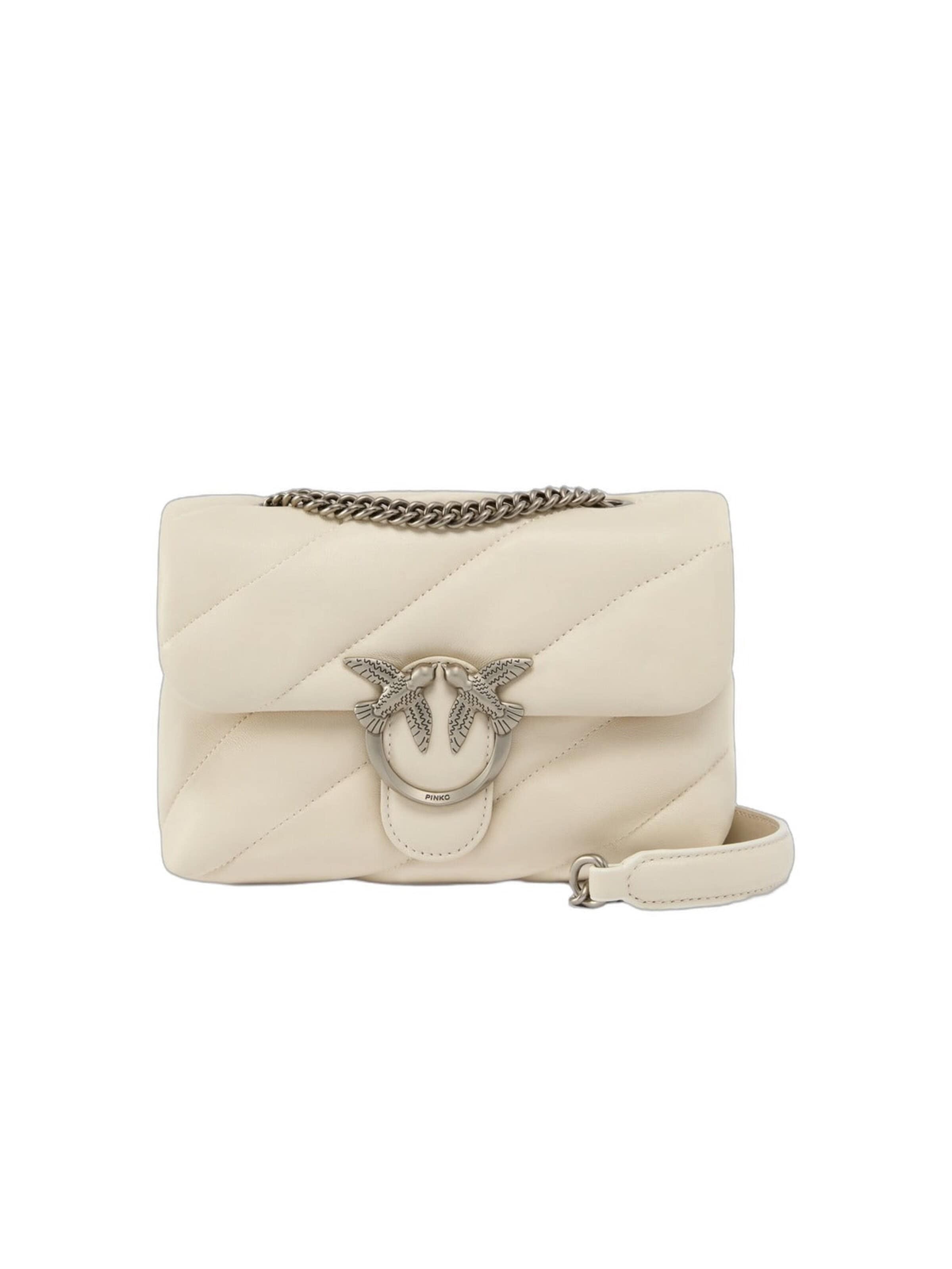 Sacs à main 'Pinko Sac Rabat Love Puff Mini Cl Sheep Nappa Blanc' PINKO en blanc : devant