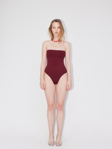 ReBirth Studios x Bionda Bandeau Swimsuit 'Laia' in Red