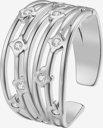 Hey Happiness Ring 'Multi Band Crystal' in Silber: Vorderseite