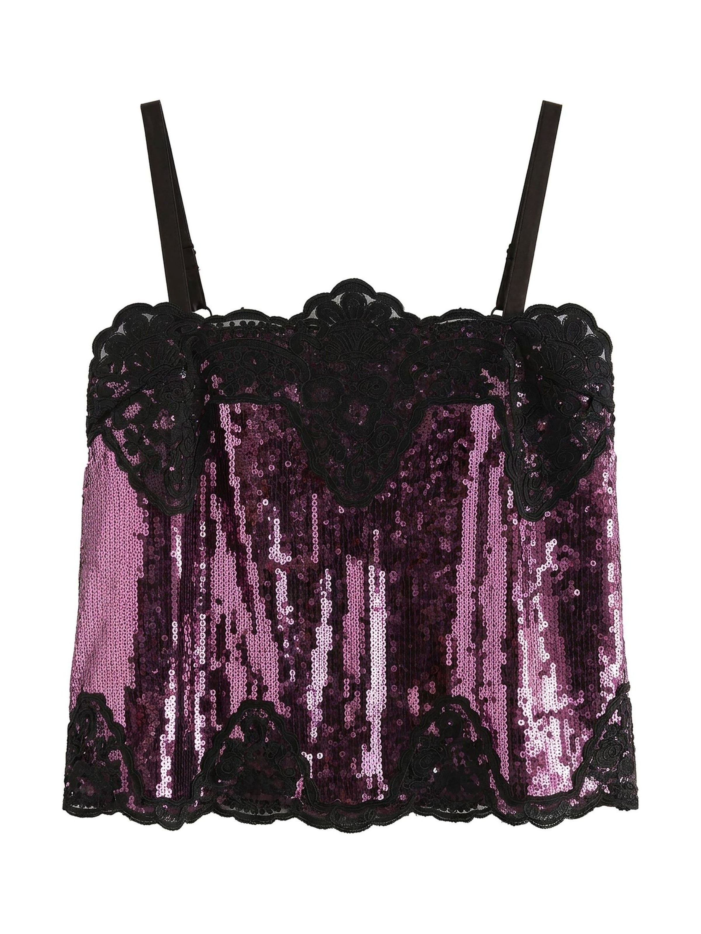 love & roses Top in Lila: Vorderseite