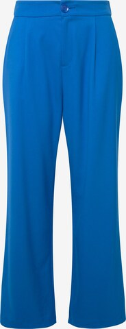 Studio Untold Loose fit Pleat-Front Pants in Blue: front