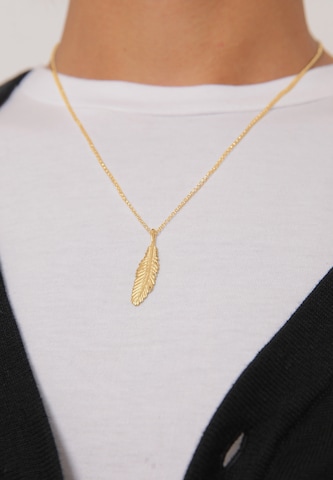 KUZZOI Halskette 'Feder' in Gold
