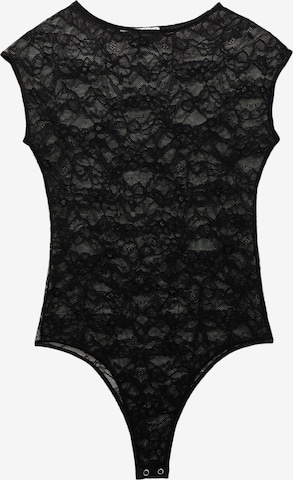 Shirtbody Pull&Bear en noir : devant