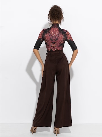 JIORO Bluse 'SIGNATURE  PAISLEY' in Schwarz