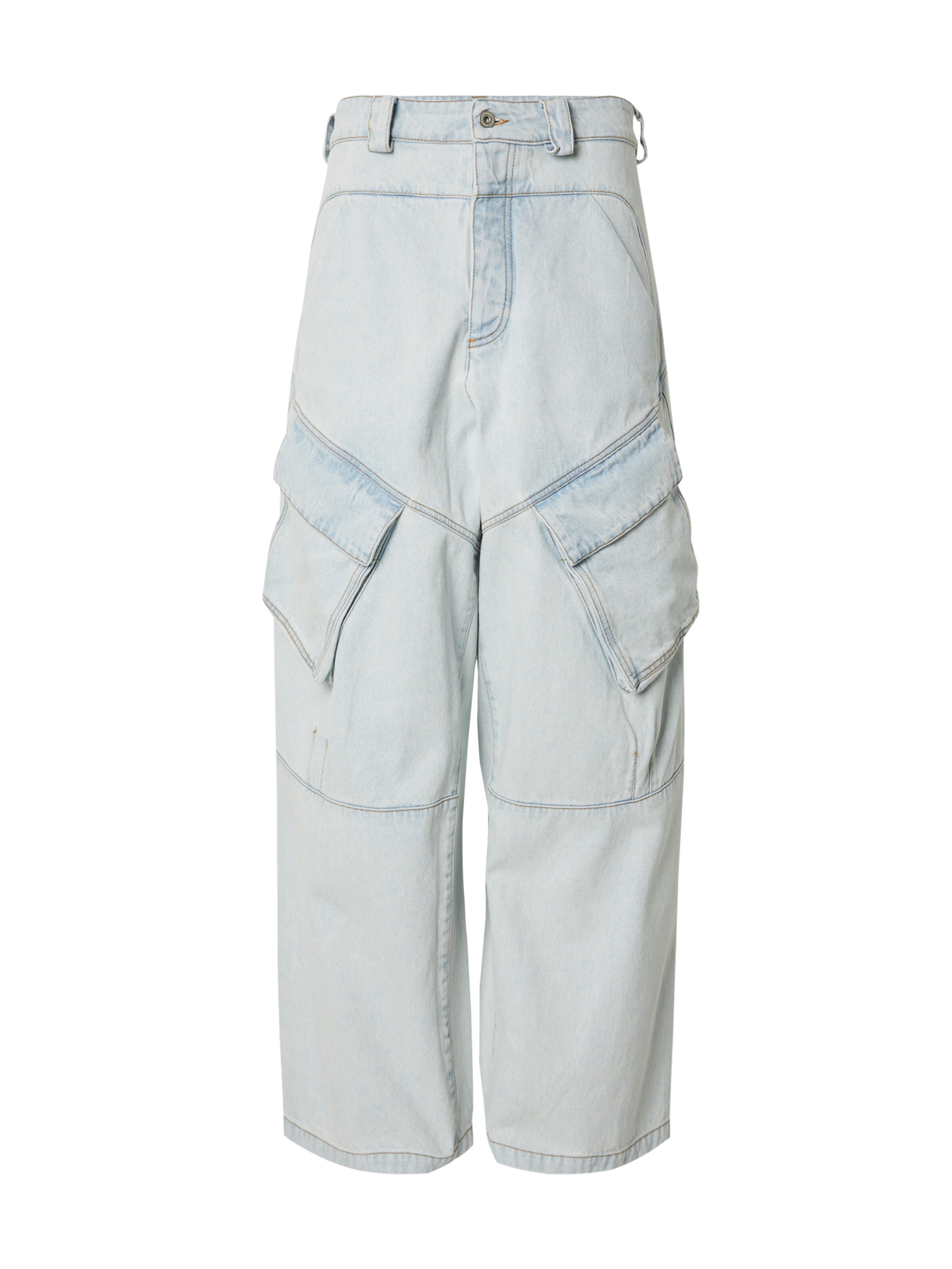 Marcelo Burlon Loose fit Cargo Jeans in Blue: front