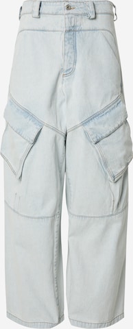 Marcelo Burlon Loosefit Jeans in Blau: Vorderseite